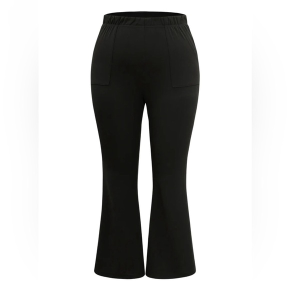 BloomChic Plus Size 3XL Solid Pocket Flare Leg Elastic Waist Pants us22-24 - Picture 6 of 8